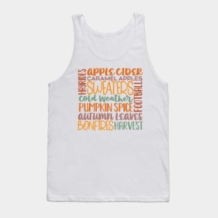 Fall descriptive words Tank Top